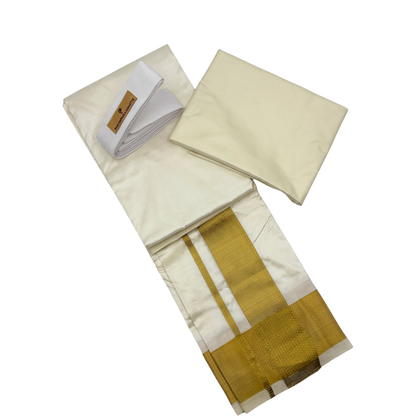 Groom Special Traditional Silk Dhoti & Shirt Fabric