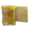 Groom Special Traditional Embossed Jacquard Silk Dhoti & Shirt Fabric
