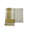 Groom Special Traditional Embossed Jacquard Silk Dhoti & Shirt Fabric