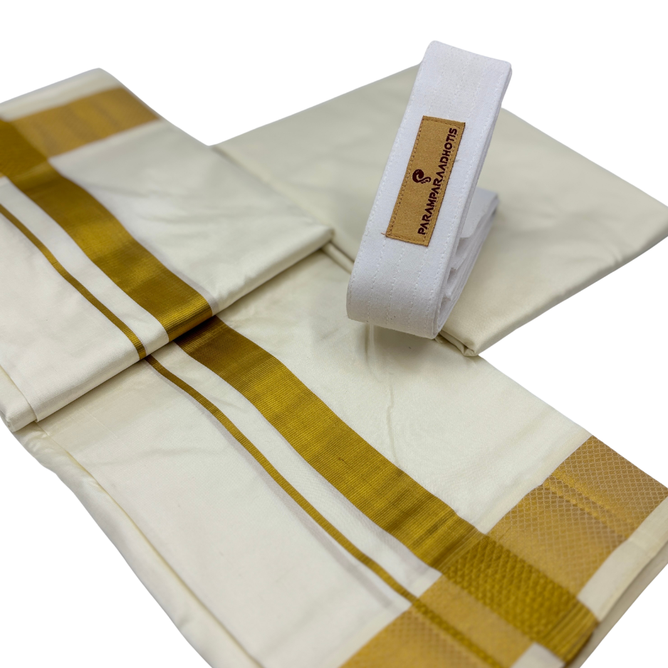 Groom Special Traditional Silk Dhoti & Shirt Fabric