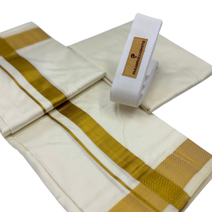 Groom Special Traditional Silk Dhoti & Shirt Fabric