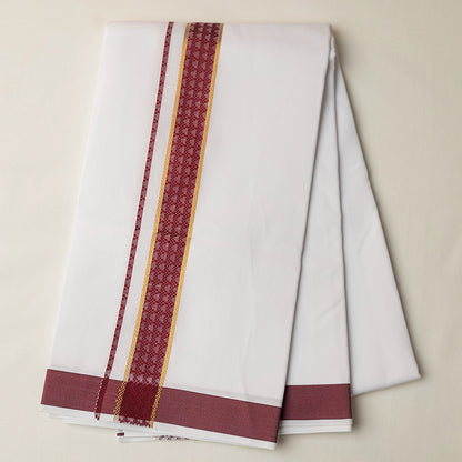 Aarambam Cotton Dark Maroon Mens shirt and Dhotis -  -  Paramparaa Dhotis