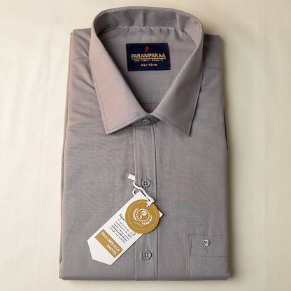 Aarambam Cotton Gray Mens shirt and Dhotis -  -  Paramparaa Dhotis