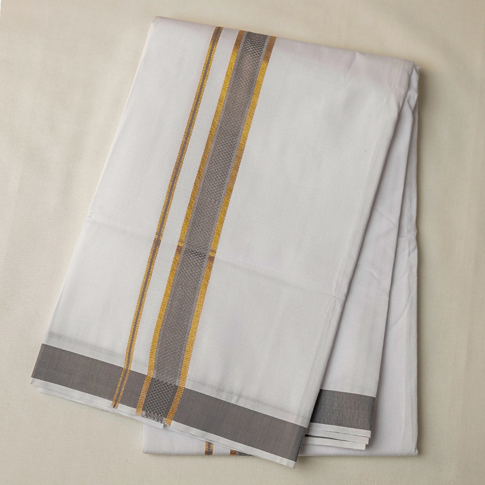 Aarambam Cotton Gray Mens shirt and Dhotis -  -  Paramparaa Dhotis