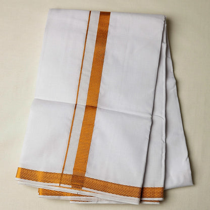 Aarambam Cotton White Mens shirt and Dhotis -  -  Paramparaa Dhotis