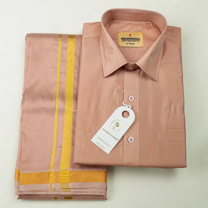 Aishwaryam Copper Mens shirt and Dhotis -  -  Paramparaa Dhotis