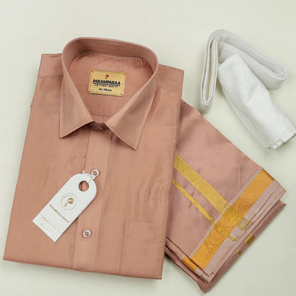 Aishwaryam Copper Mens shirt and Dhotis -  -  Paramparaa Dhotis