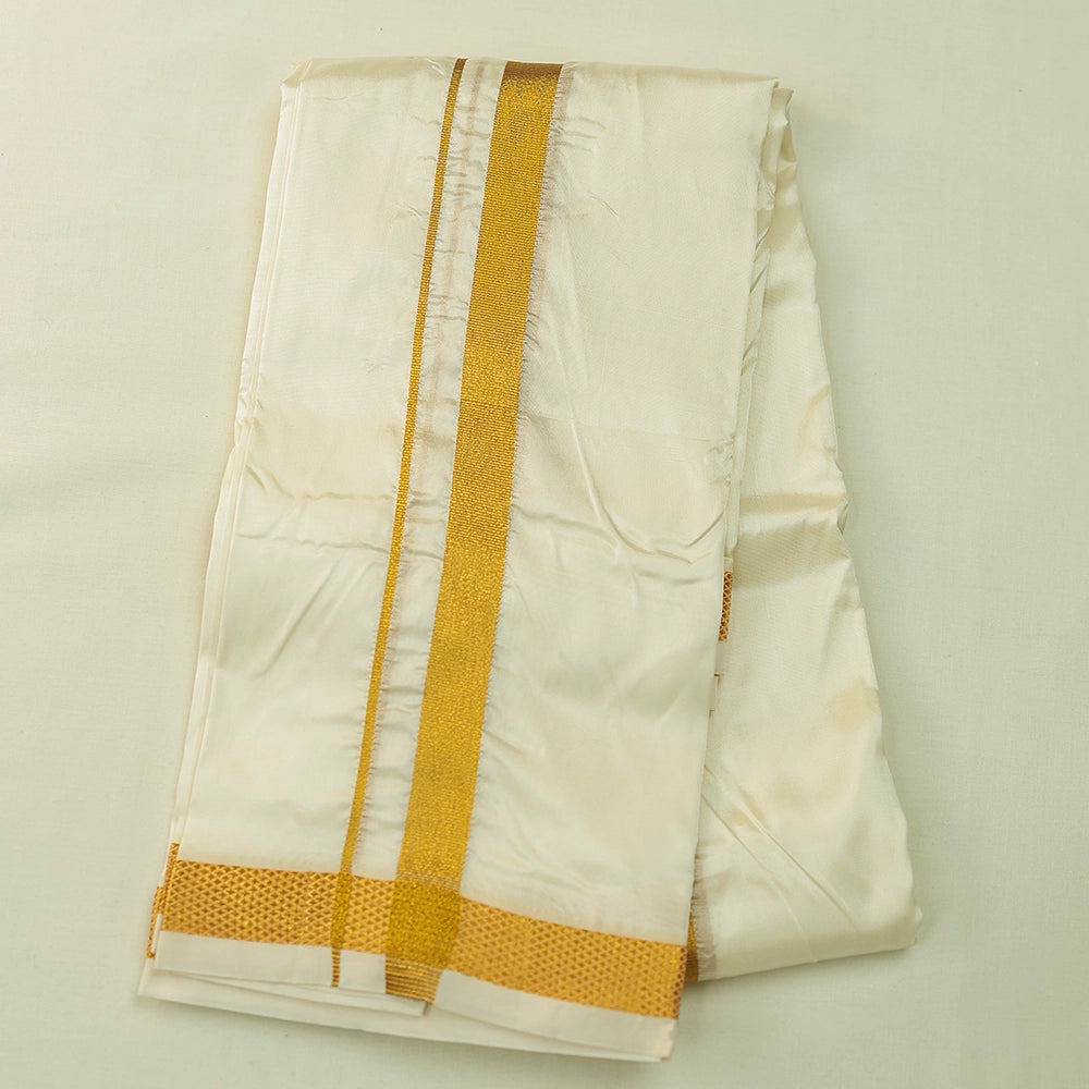 Aishwaryam  Cream Mens shirt and Dhotis -  -  Paramparaa Dhotis