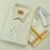 Aishwaryam  Cream Mens shirt and Dhotis
