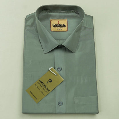 Aishwaryam Grey Mens shirt and Dhotis -  -  Paramparaa Dhotis