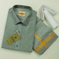 Aishwaryam Grey Mens shirt and Dhotis