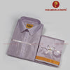 Art Silk Plain Men's Ultra Voilet shirt and Dhotis
