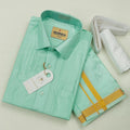 Aishwaryam Mint leaf Mens shirt and Dhotis