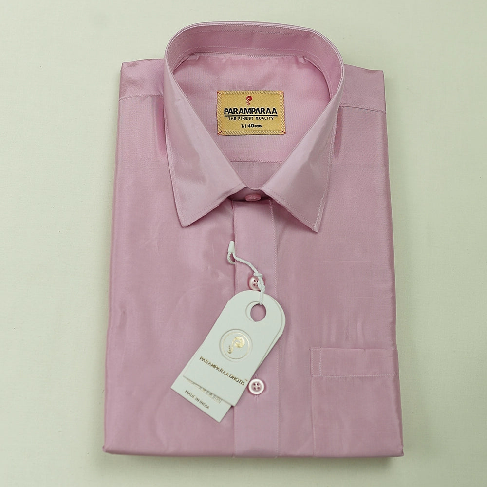 Aishwaryam Pink Rose Mens shirt and Dhotis -  -  Paramparaa Dhotis