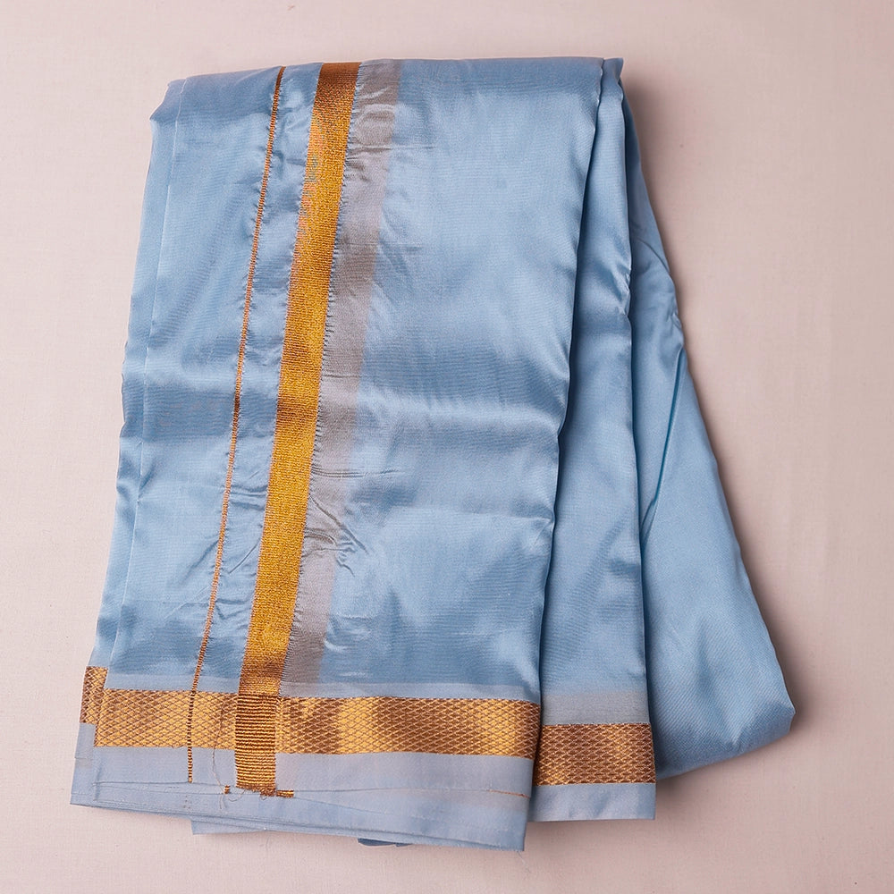Aishwaryam Sky blue Mens shirt and Dhotis -  -  Paramparaa Dhotis