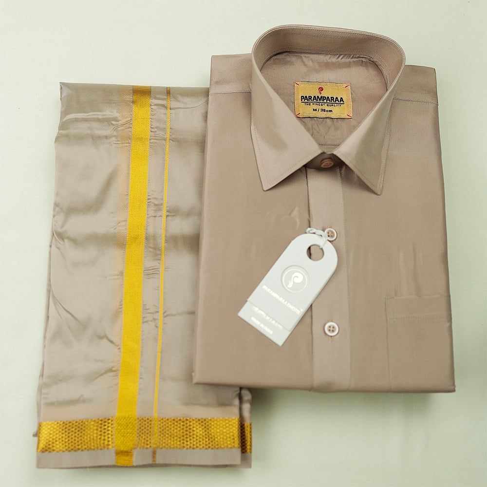 Aishwaryam Stand stone Mens shirt and Dhotis -  -  Paramparaa Dhotis