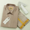 Art Silk Plain Stand stone Men's shirt and Dhotis