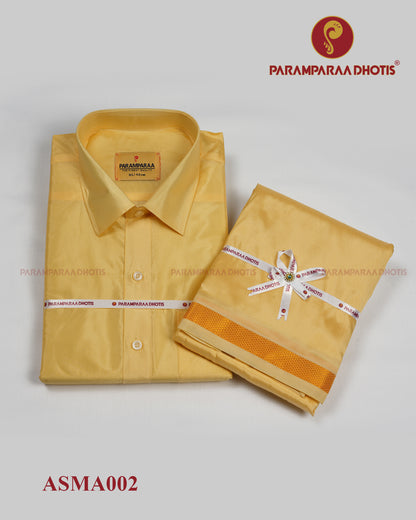 Aishwaryam mango Mens shirt and Dhotis -  -  Paramparaa Dhotis