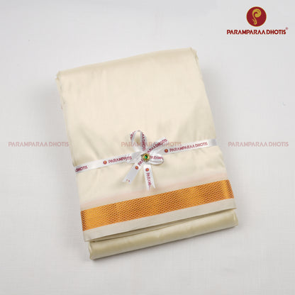 Cream coloured Dhotis -  -  Paramparaa Dhotis