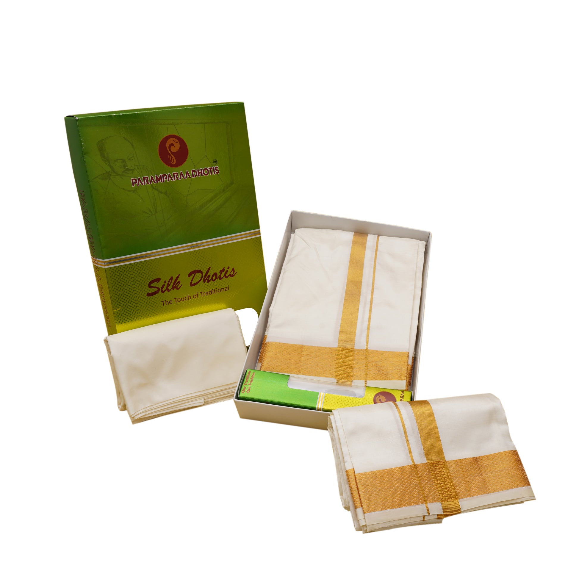 Groom Special Traditional Silk Dhoti & Shirt Fabric -  -  Paramparaa Dhotis