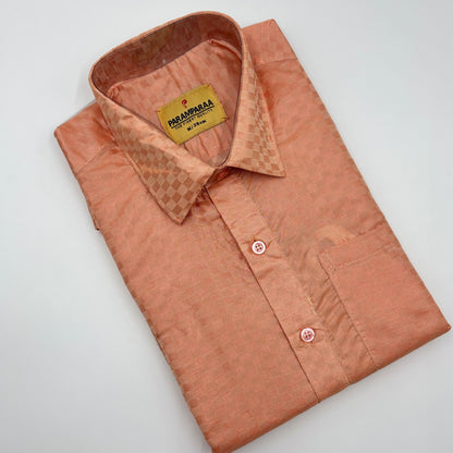 Art Silk Embossed Mens shirt Fanta