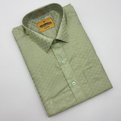 Art Silk Embossed Mens shirt  Marin Gray