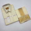 Manam Juquard Wave Cream Mens shirt and Dhotis