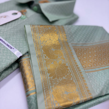 Manam Juquard Wave Pistha Mens shirt and Dhotis