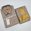 Manam Juquard wave Sand Stone Mens shirt and Dhotis