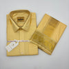 Art Silk Jacquard Wave  Mens Mango shirt and Dhotis