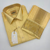 Art Silk Jacquard Flower Mango  Men's shirt and Dhotis