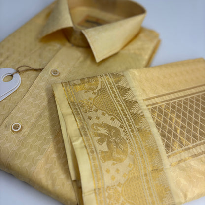 Manam Juquard  Mango  Mens shirt and Dhotis