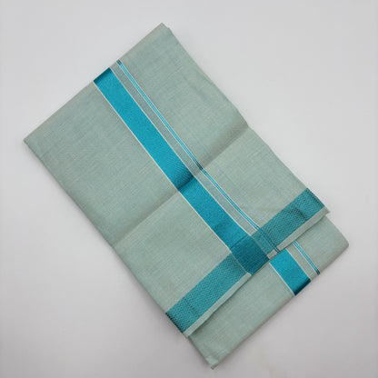 Swarna Tissue Sky Blue Mens Dhotis