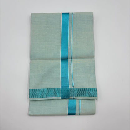Swarna Tissue Sky Blue Mens Dhotis