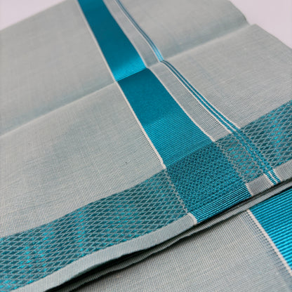 Swarna Tissue Sky Blue Mens Dhotis