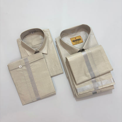 Swarna Tissue Silver  Father & Son Combo