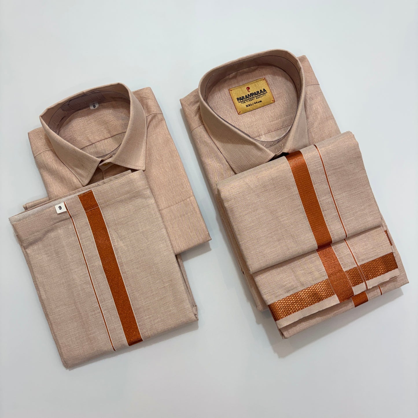 Swarna Tissue Copper  Father & Son Combo