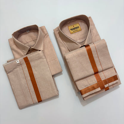 Swarna Tissue Copper  Father & Son Combo
