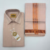 Anugraha Tissue Emboss cop Arrow Mens shirt and Dhotis