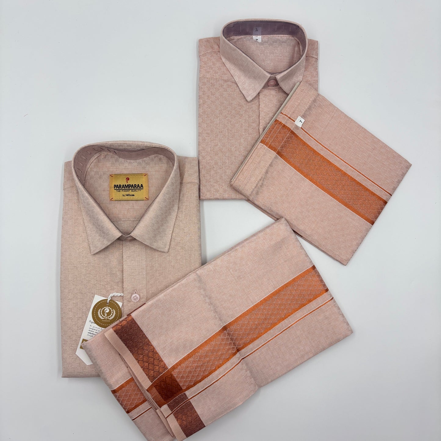 Anugraha Tissue Emboss Copper Sheild  Father & Son Combo