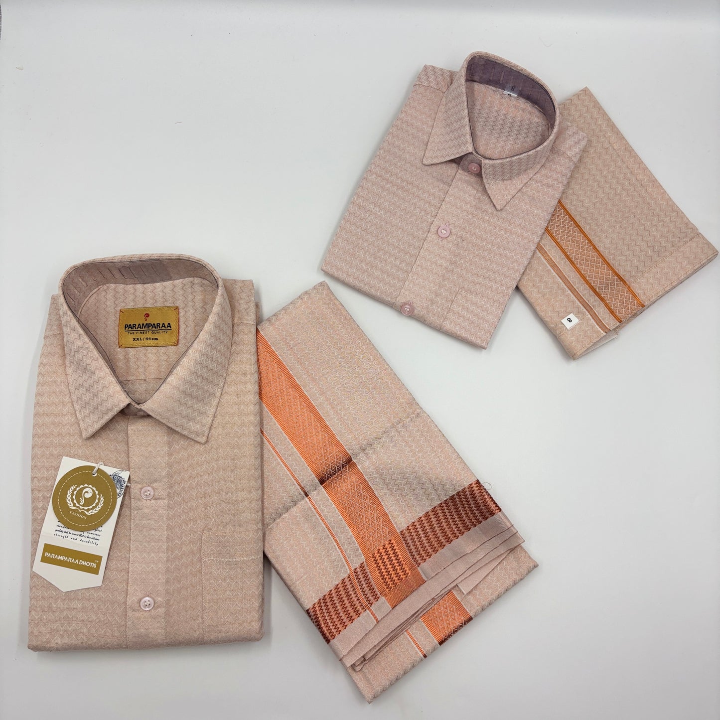 Anugraha  Tissue Emboss Copper Wave  Father & Son Combo