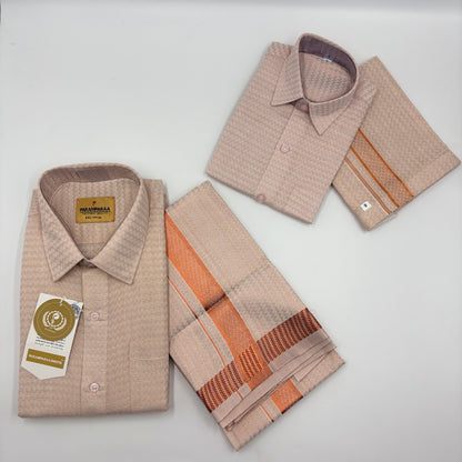 Anugraha  Tissue Emboss Copper Wave  Father & Son Combo