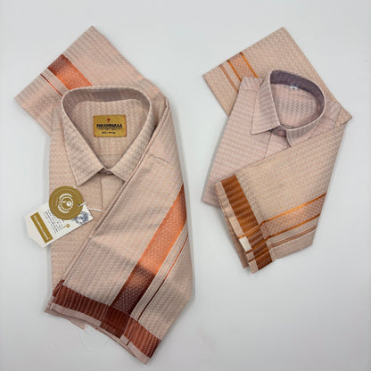 Anugraha  Tissue Emboss Copper Wave  Father & Son Combo