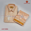 Art Silk Plain Coral  Men's shirt and Dhotis