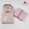Anugraha Tissue Emboss Pink chakram Mens shirt and Dhotis