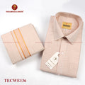 Anugraha Tissue Emboss cop wave Mens shirt and Dhotis
