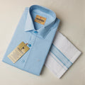Aarambam Cotton Sky blue Mens shirt and Dhotis