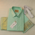 Manam Juquard Wave Mint leaf Mens shirt and Dhotis