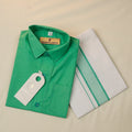 Aarambam Cotton Mint leaf Mens shirt and Dhotis