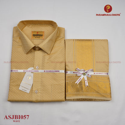 Manam Juquard Biscut Mens shirt and Dhotis -  -  Paramparaa Dhotis